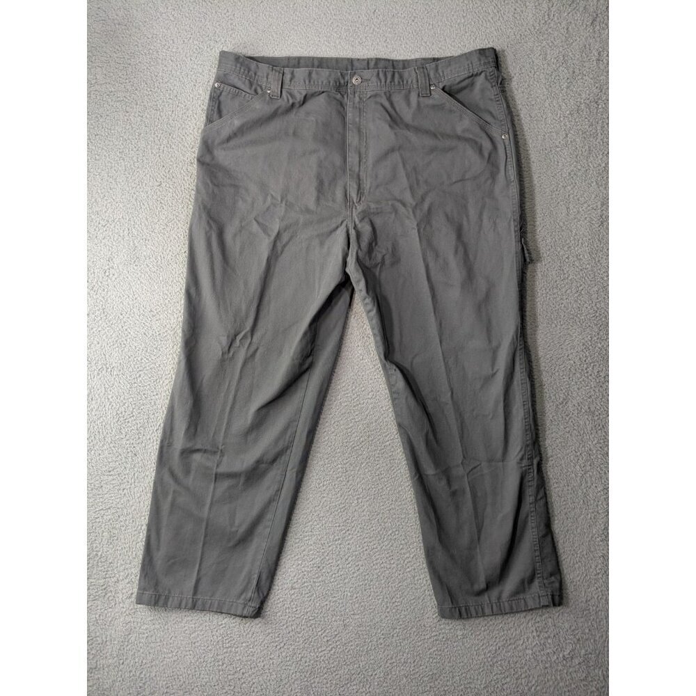 Wrangler Hero Carpenter Pants Mens 42x30 Gray Workwear Utility Cargo Pocket